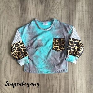 Leopard tie dye top